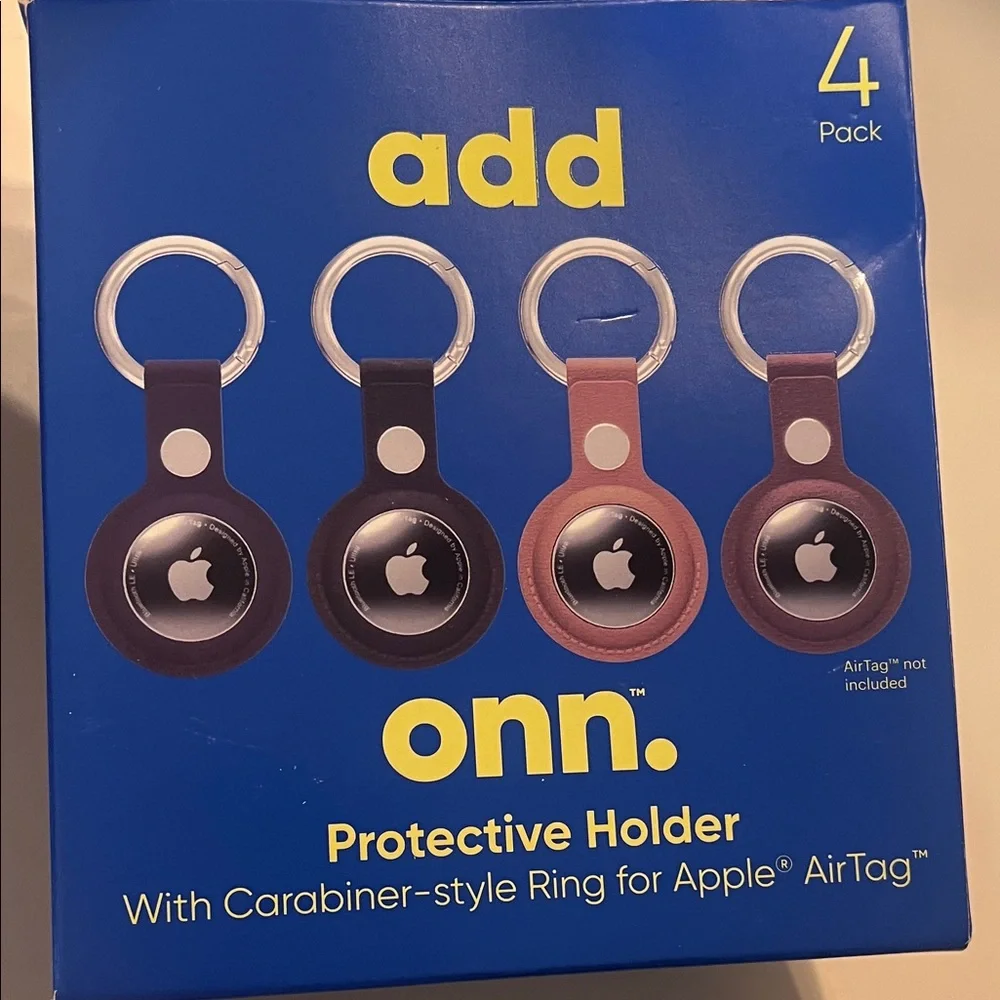 Onn. AirTag Holder Set (Vegan Leather)
